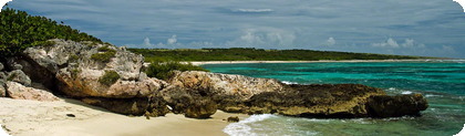 Anguilla sandy beach view