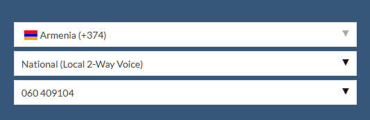 Armenia 2-Way Local Voice Calling Option