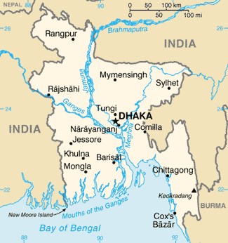 Bangladesh Map CIA