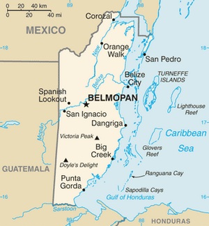 Belize Map CIA