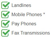 Bermuda Phone Number are accessible from the following devices and networks