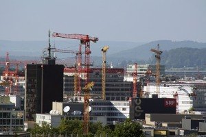 Zurich Oerlikon urban construction sites