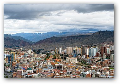 Panoramic View Of La Paz, Bolivia