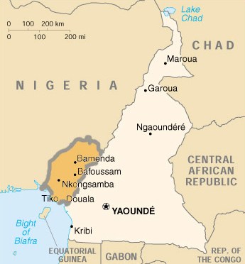 Cameroon Map CIA