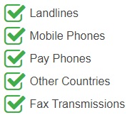 Canada geographic local SMS phone numbers are accessibility from the following devices and networks