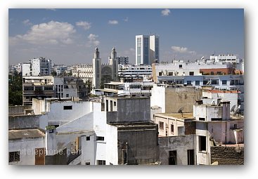 Rooftop Skyline View of Casablanca Morocco