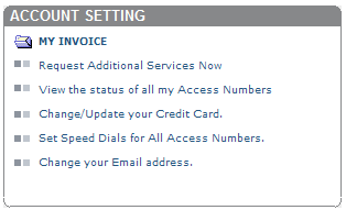 International Callback Savings | Example Account Login Page