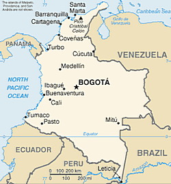 Colombia Map CIA