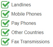 Colombia Callers can reach these numbers from landlines, mobile phones, pay phones, fax transmissions, and other countries.