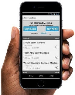 Use it from a web enabled device for instant access to the conference room