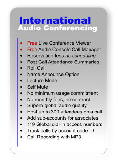 Barbados International Conference Call Features