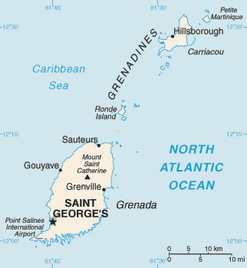 Grenada Map CIA