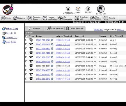Online Message Access - Inbox Administration