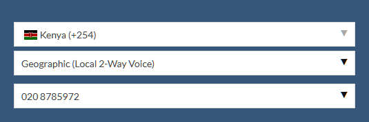 Kenya Local 2-Way Voice option