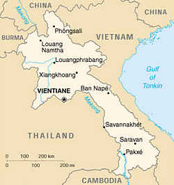 Laos Map CIA