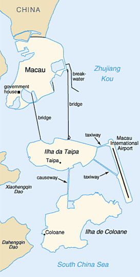 Macau Map CIA