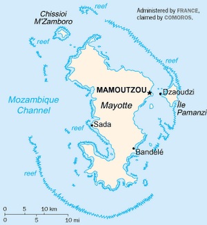 Mayotte Map CIA