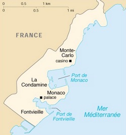 Monaco Map CIA