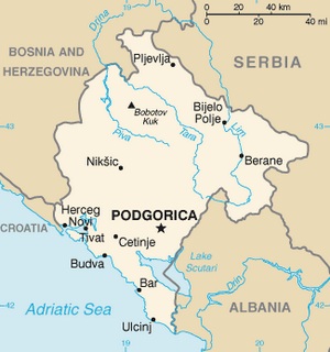 Montenegro Map CIA