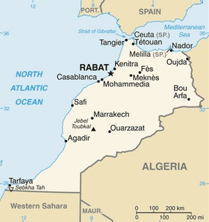 Morocco Map CIA