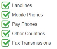 Nambia Geographic Local Phone Numbers are accessible from the following networks and devices