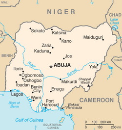 Nigeria Map CIA