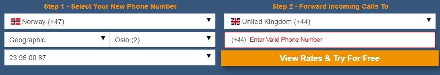 Norway Virtual Phone Number Database