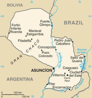 Paraguay Map CIA