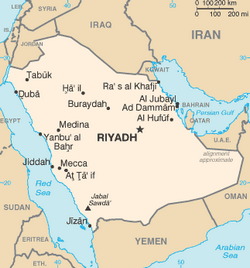 Saudi Arabia Map CIA