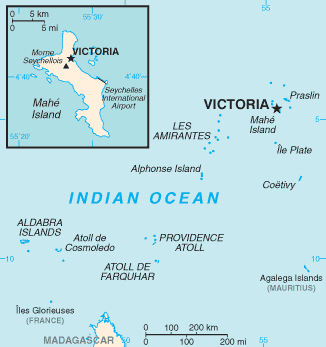 Seychelles Map CIA