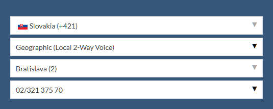 Slovakia Local 2-Way Voice option