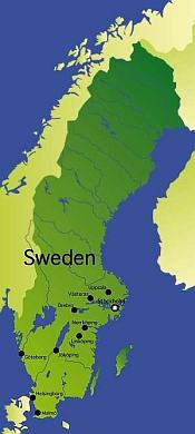 Swden Country Map