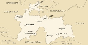 Tajikistan Map CIA