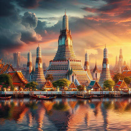 Bangkok Thailand, Evening City View