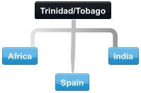Trinidad conference call diagram with participants in India, Africa and Spain