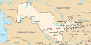 Uzbekistan Map CIA
