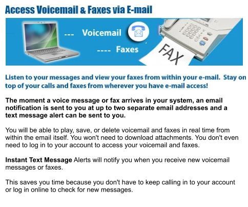 Unlimited Toll Free Voice Mail | If the Caller Wishes To Speak With You Directly, Telecommunications Center Contacts You