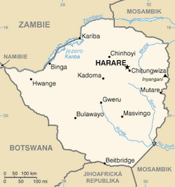 Zimbabwe Map CIA